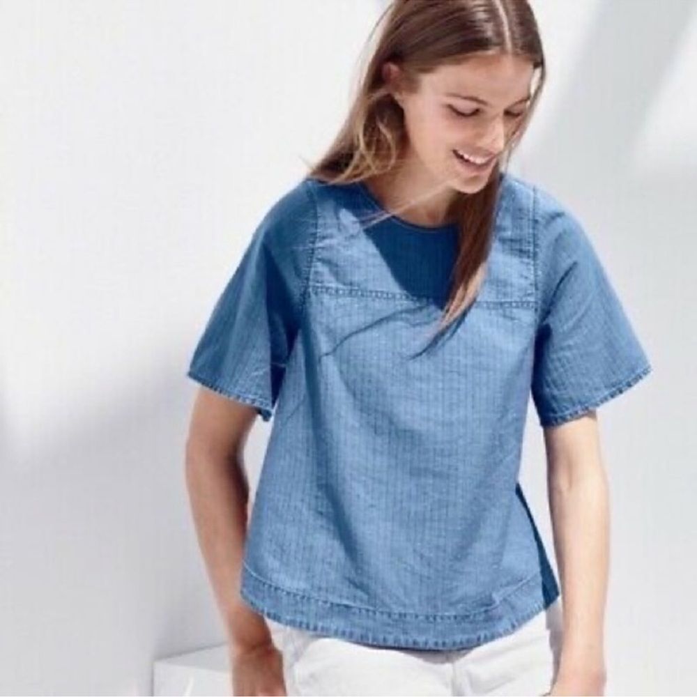 J.Crew denim swing top‎ in Spanish indigo size XXS